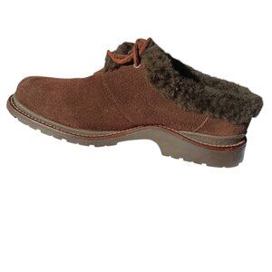 L.L.Bean Women’s Suede Casual Winter Ankle Boots Size 8 Brown Shearling Lined